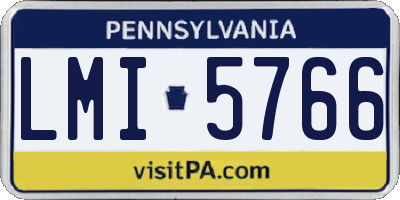 PA license plate LMI5766