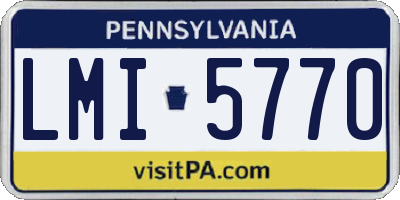 PA license plate LMI5770