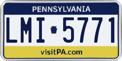 PA license plate LMI5771