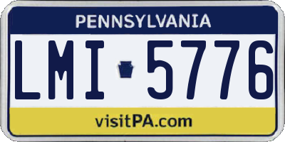 PA license plate LMI5776