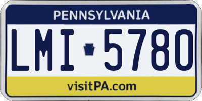 PA license plate LMI5780