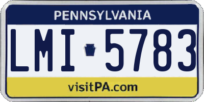 PA license plate LMI5783