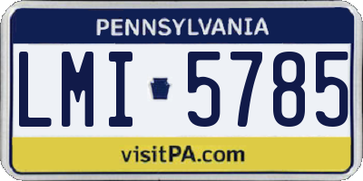 PA license plate LMI5785