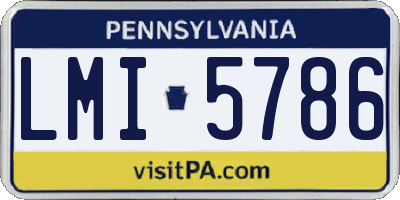 PA license plate LMI5786