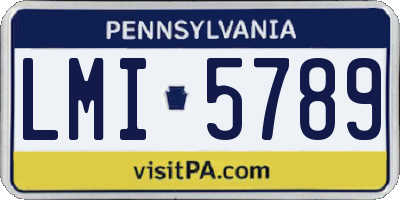 PA license plate LMI5789