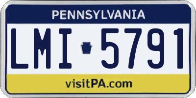 PA license plate LMI5791