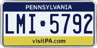PA license plate LMI5792