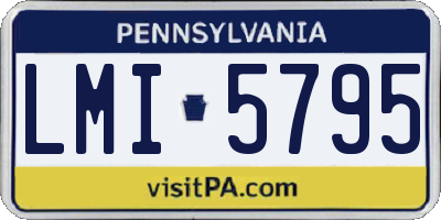 PA license plate LMI5795