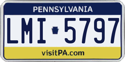 PA license plate LMI5797