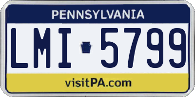 PA license plate LMI5799