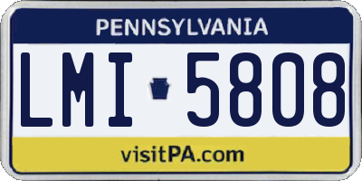 PA license plate LMI5808