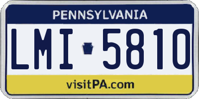 PA license plate LMI5810