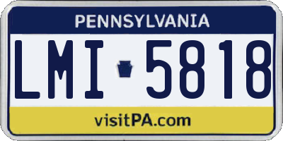 PA license plate LMI5818