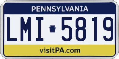 PA license plate LMI5819