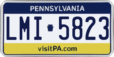 PA license plate LMI5823