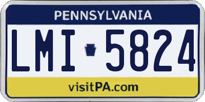 PA license plate LMI5824