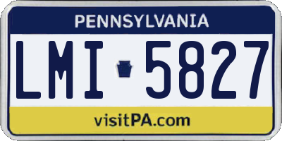 PA license plate LMI5827