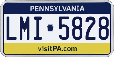 PA license plate LMI5828