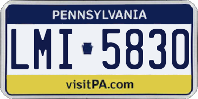 PA license plate LMI5830