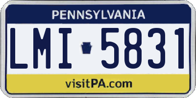 PA license plate LMI5831