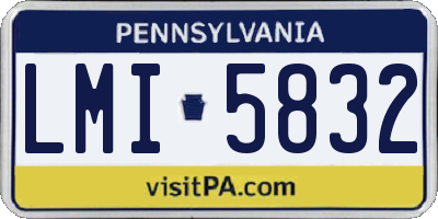 PA license plate LMI5832