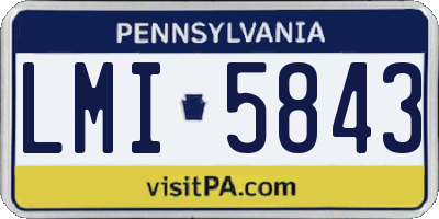 PA license plate LMI5843