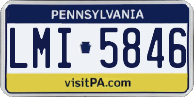 PA license plate LMI5846