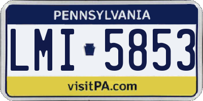 PA license plate LMI5853