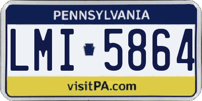 PA license plate LMI5864