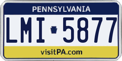 PA license plate LMI5877