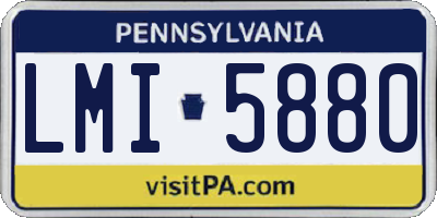 PA license plate LMI5880