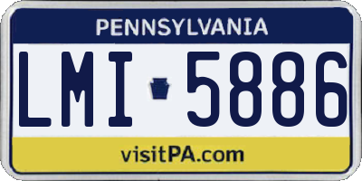 PA license plate LMI5886
