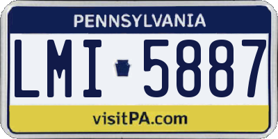 PA license plate LMI5887