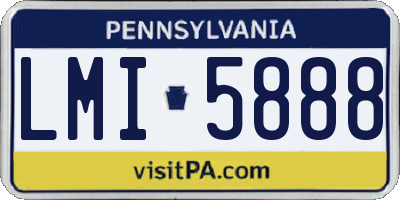 PA license plate LMI5888