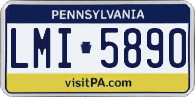 PA license plate LMI5890