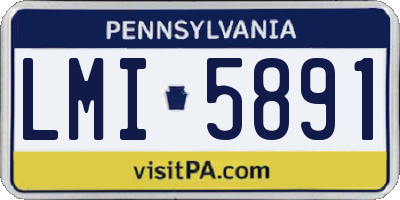 PA license plate LMI5891
