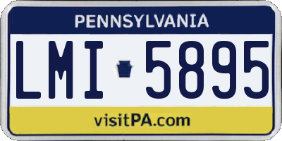 PA license plate LMI5895