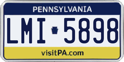 PA license plate LMI5898