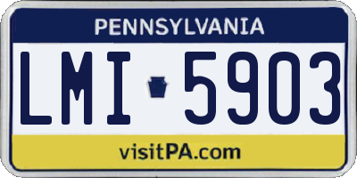 PA license plate LMI5903
