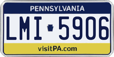 PA license plate LMI5906