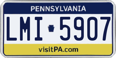 PA license plate LMI5907