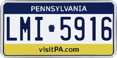 PA license plate LMI5916