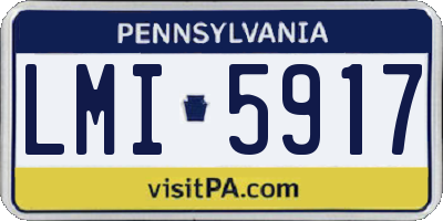 PA license plate LMI5917
