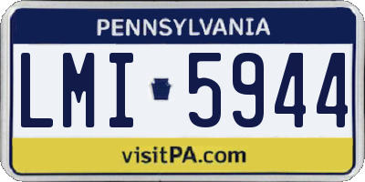 PA license plate LMI5944