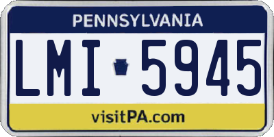 PA license plate LMI5945
