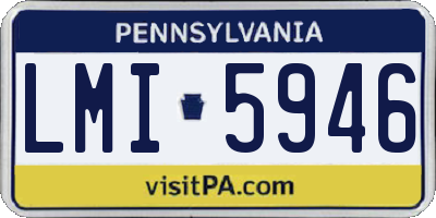 PA license plate LMI5946