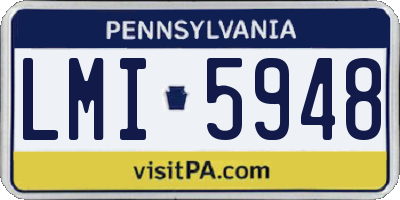 PA license plate LMI5948