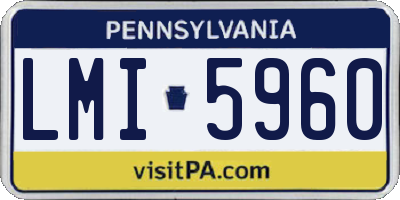 PA license plate LMI5960
