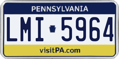 PA license plate LMI5964