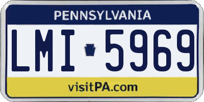 PA license plate LMI5969